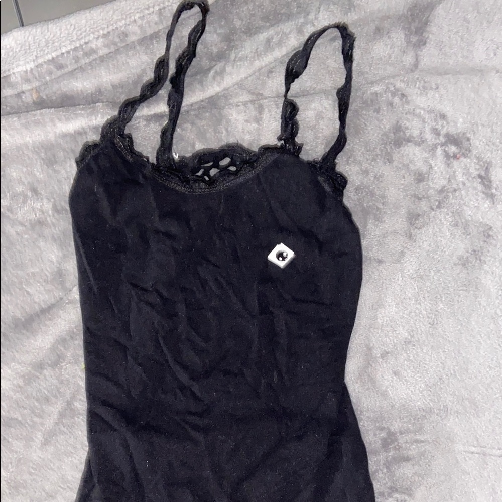 Elegant Black Lace Trim Women's Top
